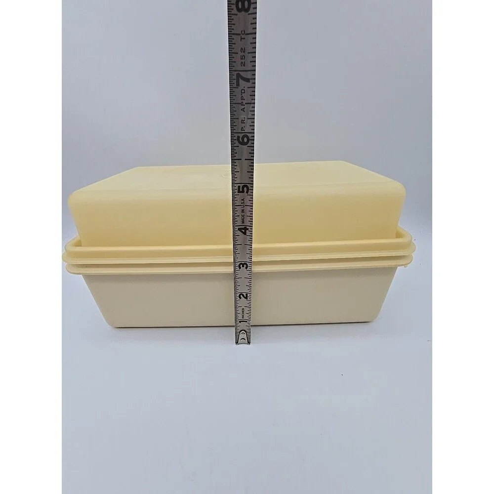 Vintage Beige Tupperware Loaf & Freeze & Save Containers